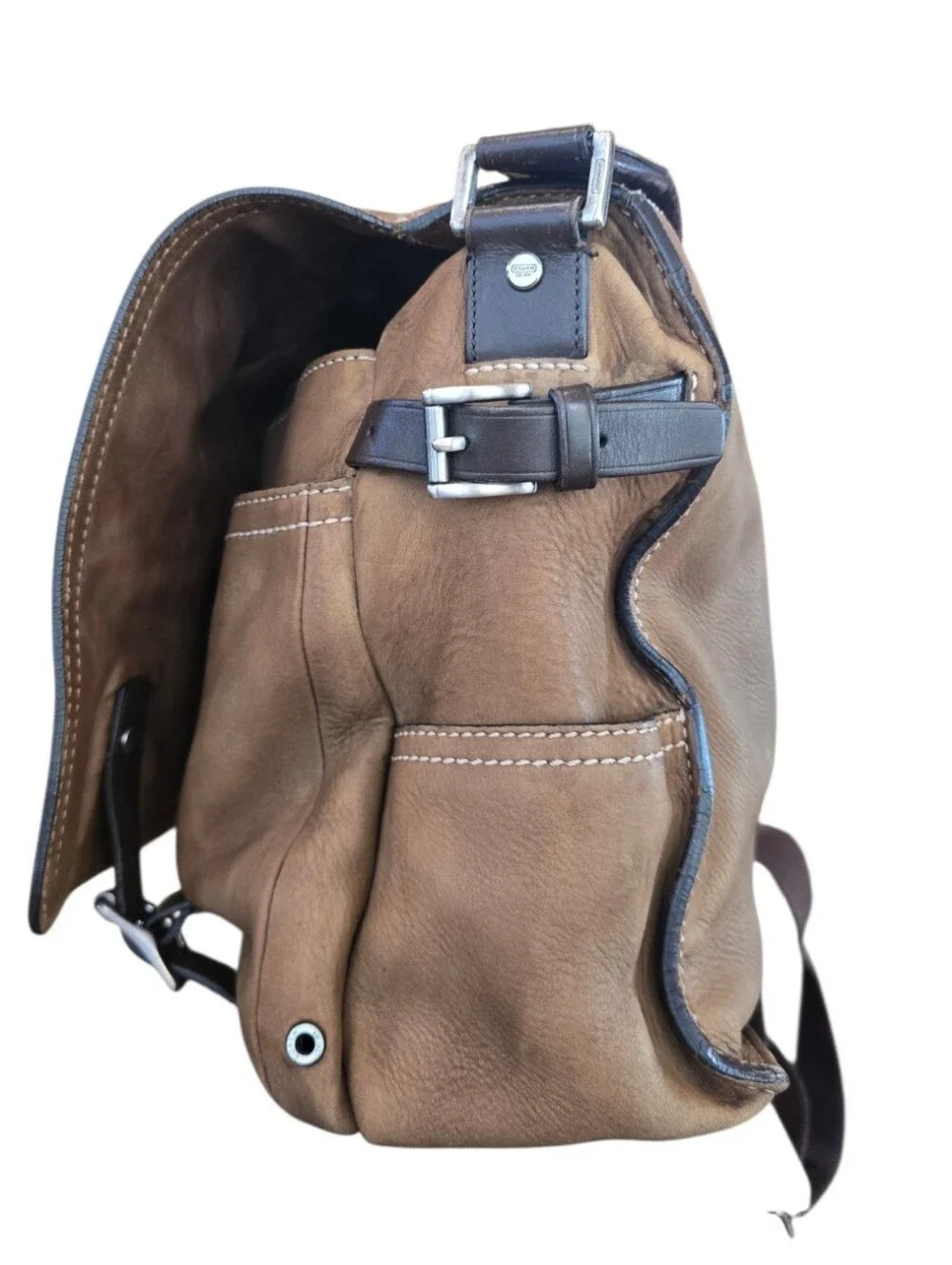 Coach Vintage Brown Leather Messenger Bag Briefcase